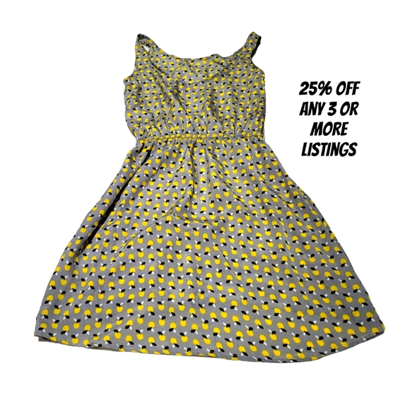 Candie's Vintage Size XS Tank Top Mini Dress Fruit Apple Peach Lightweight Lemon - Picture 1 of 11